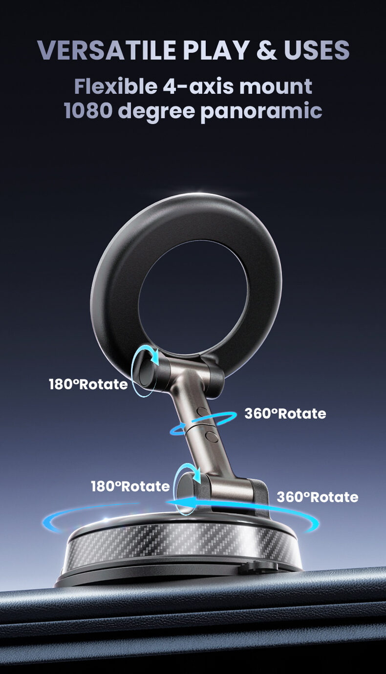 Ultra-Adjustable Vacuum Magnetic Car Phone Holder