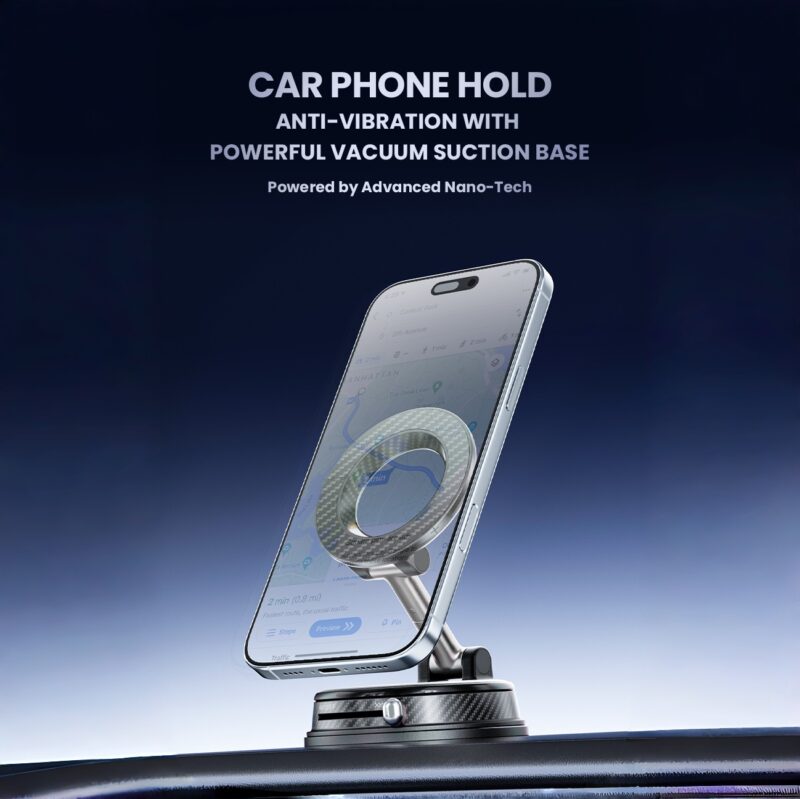 Powerful Magnetic Phone Holder with Vacuum Base