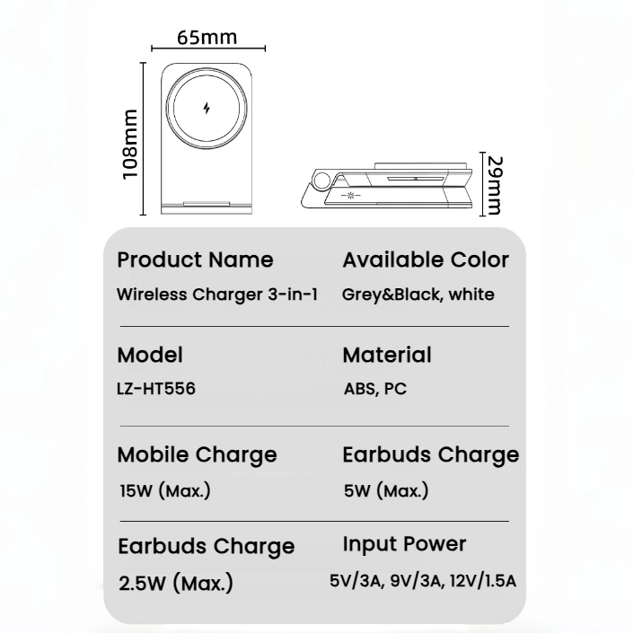 Laica 15w fast charging magsafe wireless charger