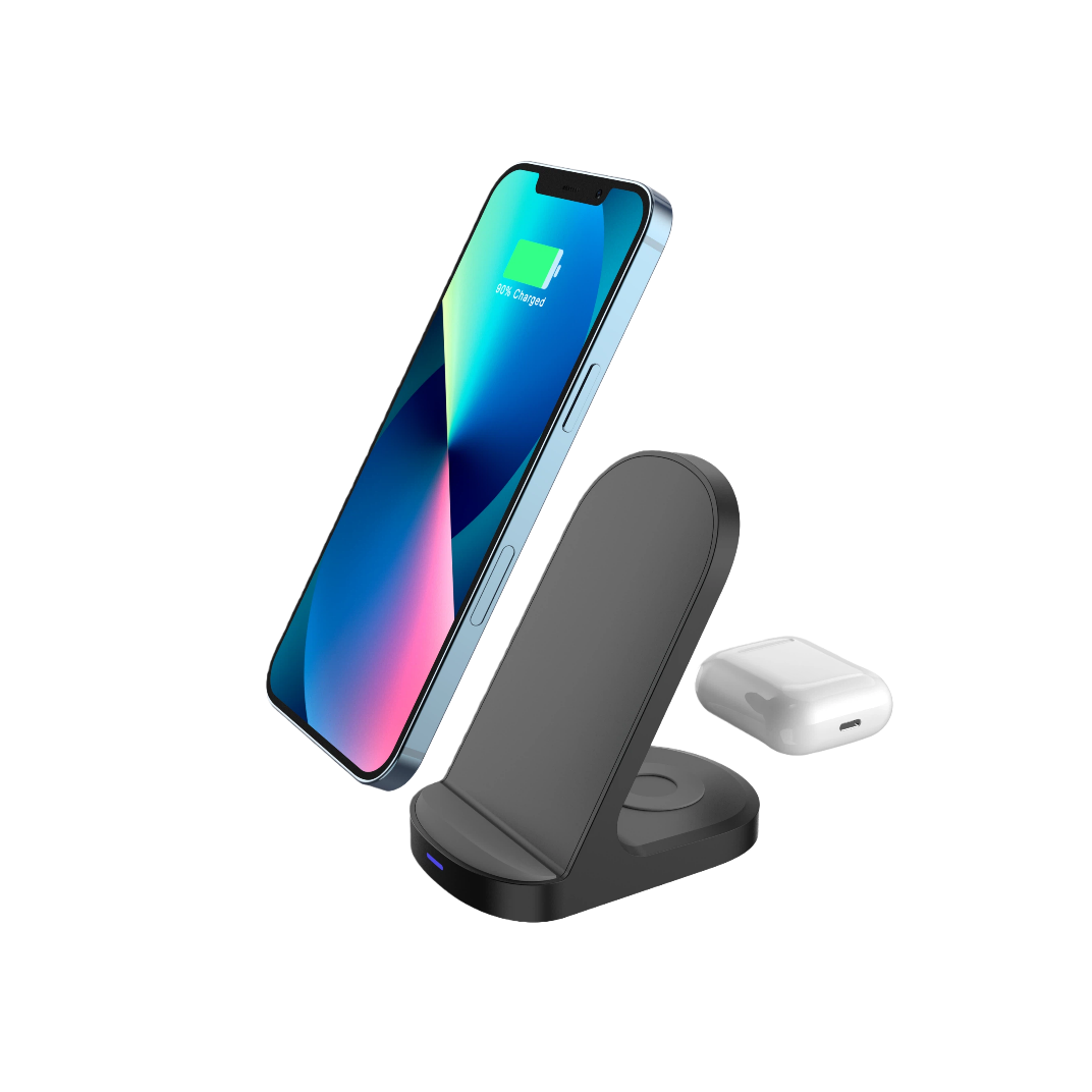 wireless charging stand for phone and earbuds