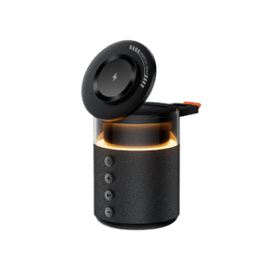 bedside wireless charging speaker with night light