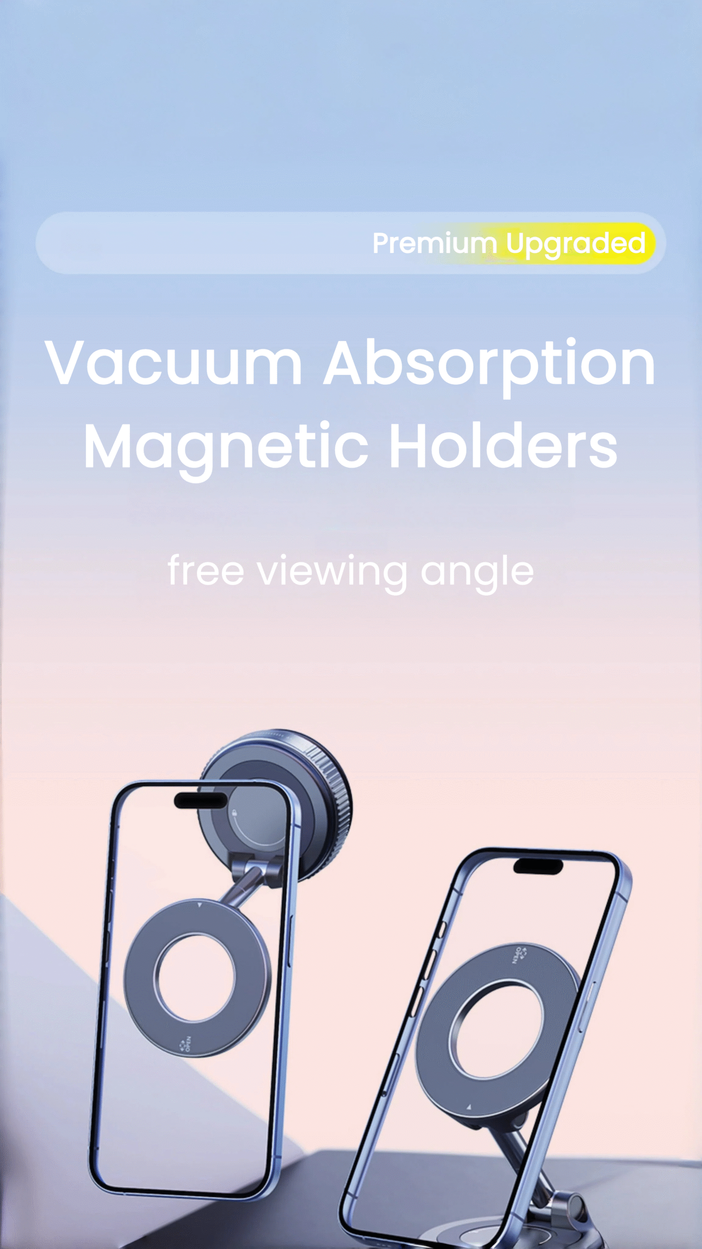 Universal Car Phone Mount - Compatible with iPhone & Android Devices