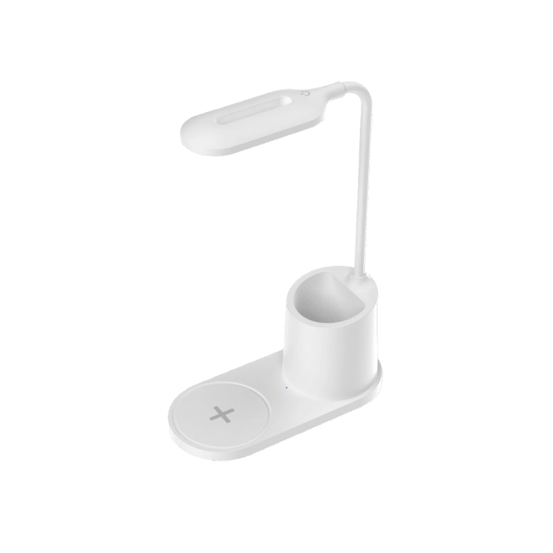 3-in-1 multifunctional wireless charger with desk lamp and storage cup for home and office