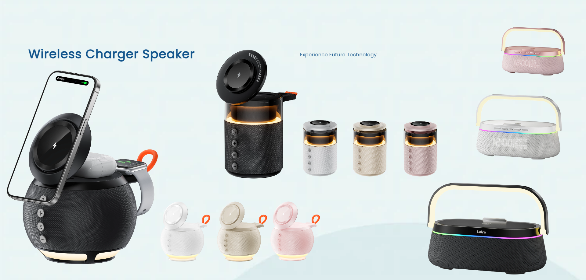 Laica LZ-T548 wireless bluetooth speaker with 15W fast charge