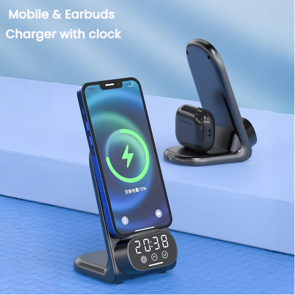 minimalist wireless charging station Laica