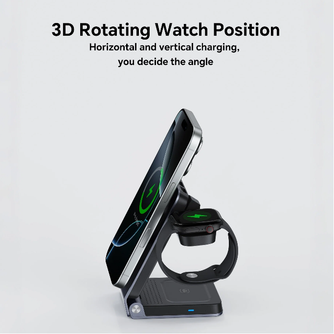 Laica 3-in-1 magnetic fast wireless charger 25w qi2.2