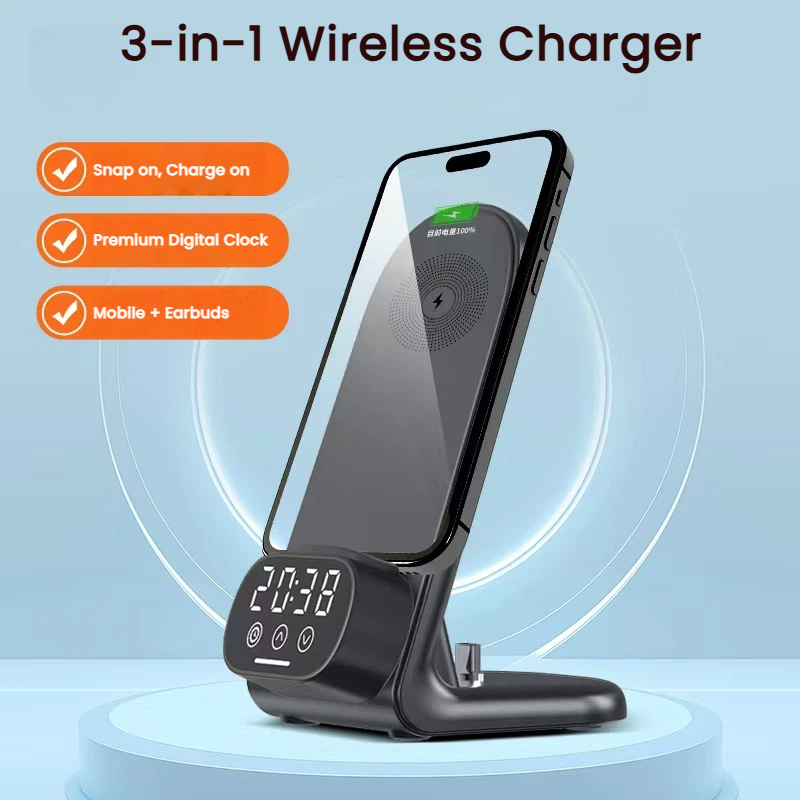 travel clock wireless charger Laica