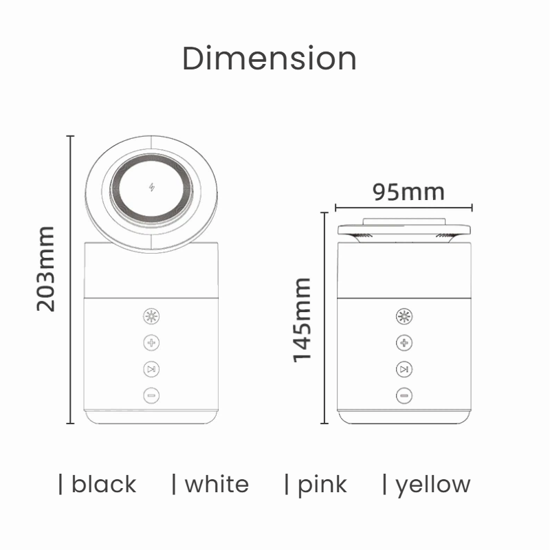 Bedside organizer with charging and night light