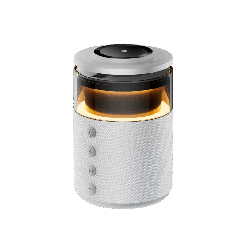 3-way wireless charging speaker for bedroom