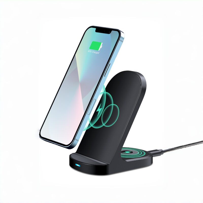 wireless charging stand for phone and earbuds