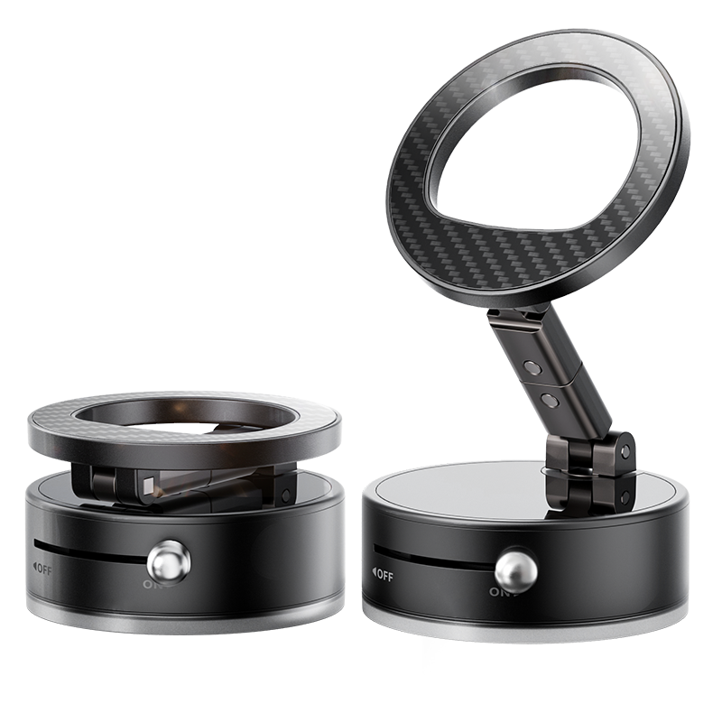 black magnetic car phone holder