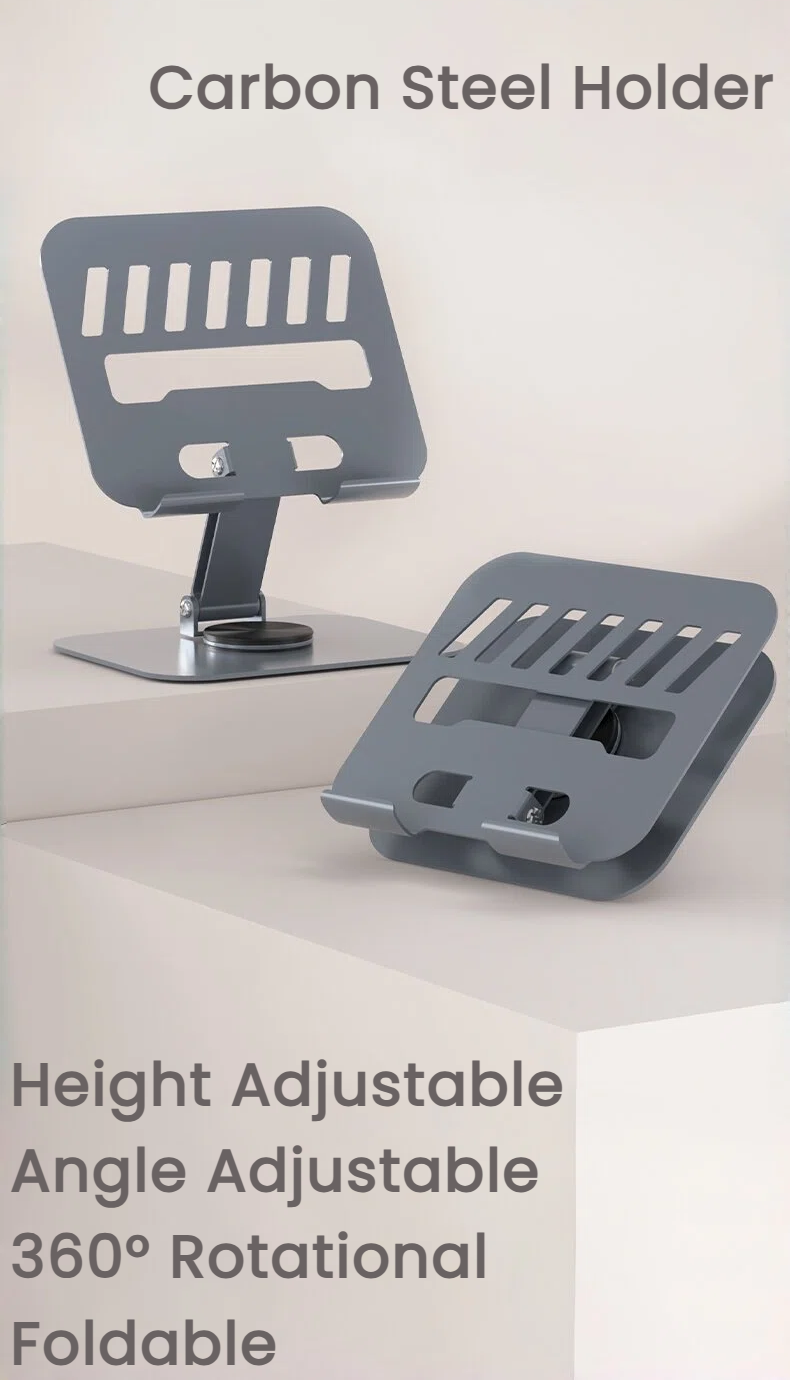 Reinforced carbon steel tablet stand