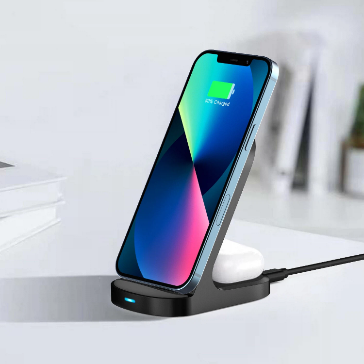 wireless charging stand for phone and earbuds