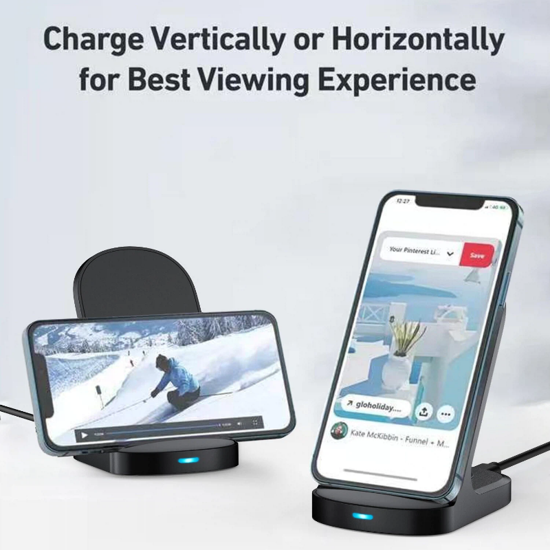 wireless charging stand for phone and earbuds
