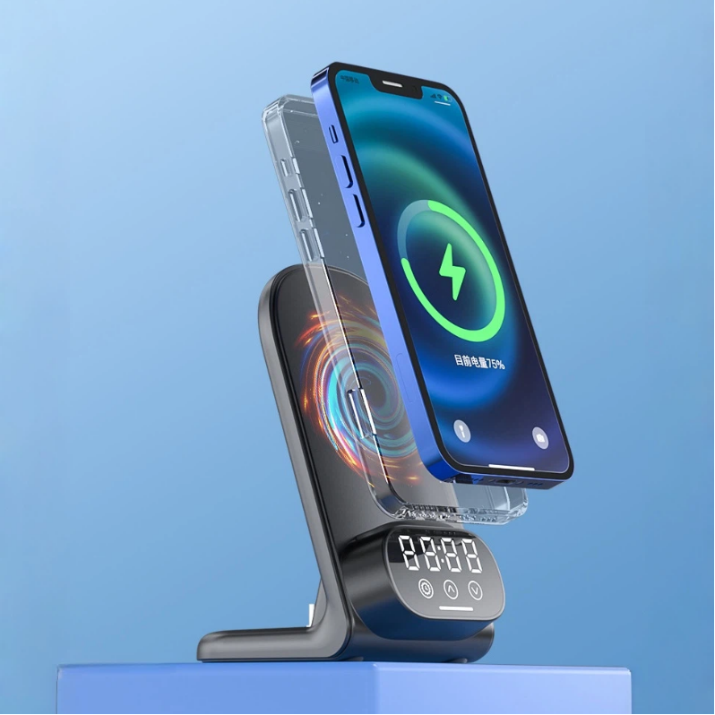 Laica 3-in-1 wireless charger with clock