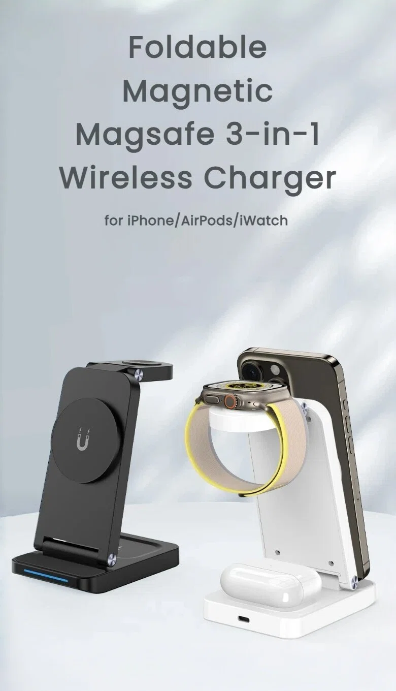 reliable 3-in-1 Magnetic MagSafe Wireless Charging Dock charger for professionals
